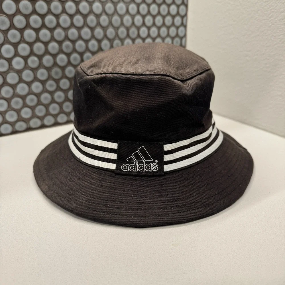 Vintage Adidas Bucket Hat Logo Casual Streetwear OSFA‎ Unisex Youth Boys Y2K